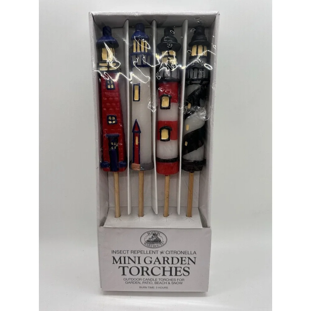 Mini‎ Garden Lighthouse Torches : Boston Warehouse : Citronella : Outdoor